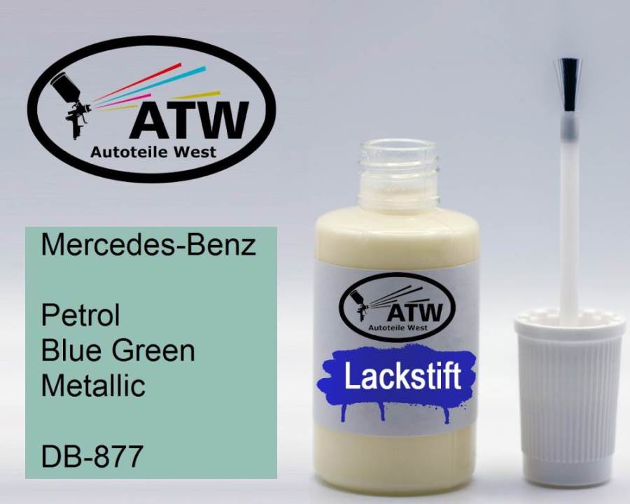 Mercedes-Benz, Petrol Blue Green Metallic, DB-877: 20ml Lackstift, von ATW Autoteile West.